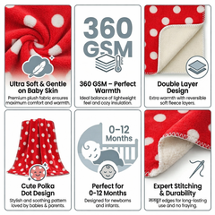BRANDONN Newborn Baby Swaddle Blanket Gift Pack – Star Print Crib Wrapper (0–12 Months, 1 Pc)
