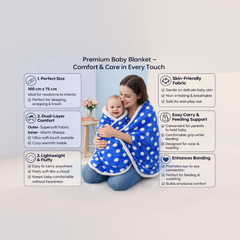 BRANDONN Newborn Baby Swaddle Blanket Gift Pack – Star Print Crib Wrapper (0–12 Months, 1 Pc)