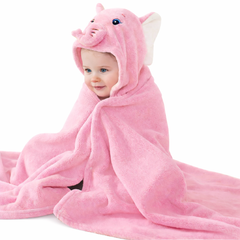 BRANDONN Hooded Baby Blanket & Bath Towel – 0-12 Months (75×75 cm)
