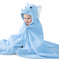 BRANDONN Hooded Baby Blanket & Bath Towel – 0-12 Months (75×75 cm)