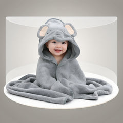 BRANDONN Hooded Baby Blanket & Bath Towel – 0-12 Months (75×75 cm)