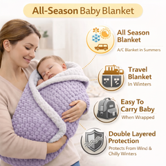 BRANDONN Newborn Baby Swaddle Blanket Gift Pack – Zigzag Design, 0–12 Months, 1 Pc