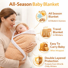 BRANDONN Newborn Baby Swaddle Blanket Gift Pack – Zigzag Design, 0–12 Months, 1 Pc