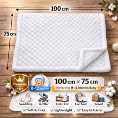 BRANDONN Newborn Baby Swaddle Blanket Gift Pack – Zigzag Design, 0–12 Months, 1 Pc