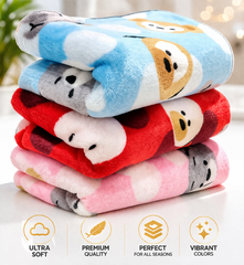Brandonn Baby Blanket Gift Set (Pack of 3) – Puppy Print Swaddle (0–12 Months)