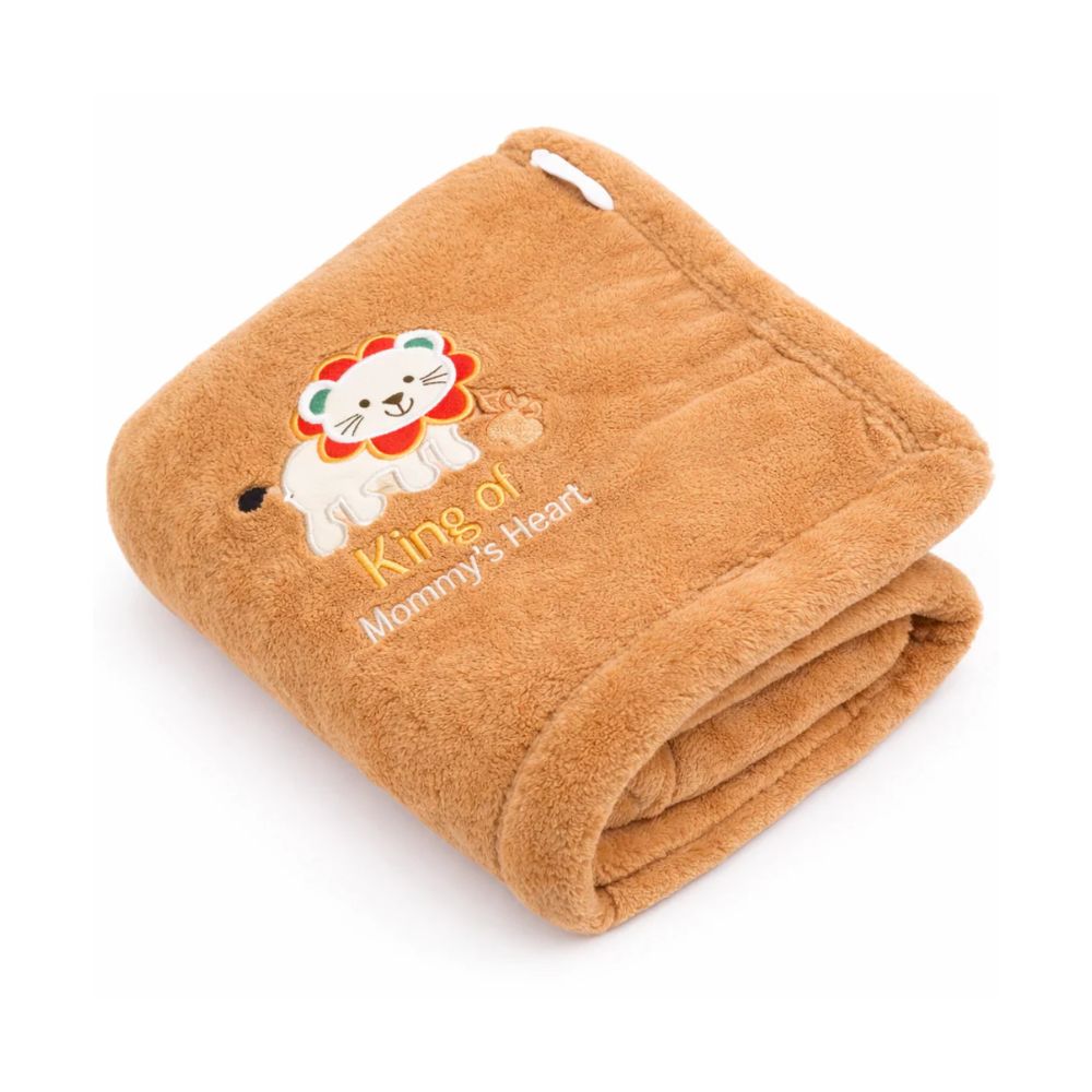 BRANDONN Baby Blanket Gift Set – Lion Crib Swaddle (0–12 Months, Pack of 1)