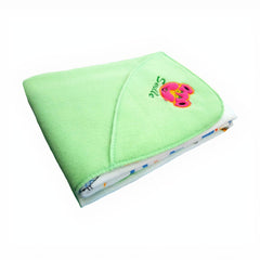 BRANDONN Premium Double PLY Reversible Hooded Fleece Baby Blanket (25 INCH X 35INCH,C-Green)