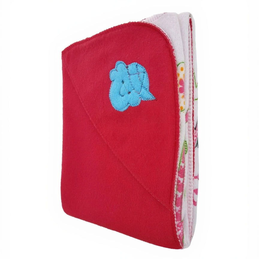 BRANDONN Premium Double PLY Reversible Hooded Fleece Baby Blanket (25 INCH X 35INCH,C-Green)