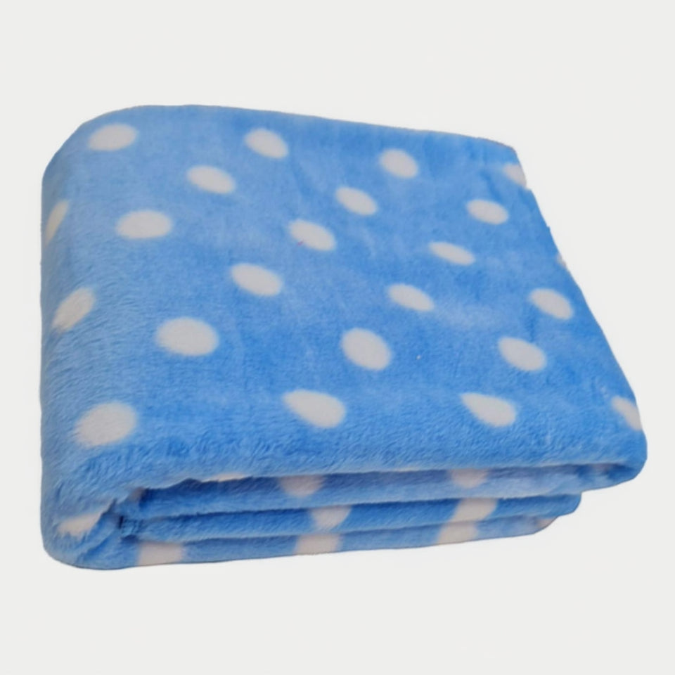 BRANDONN Newborn Ultrasoft Double Layered Polka Printed Wrapper Cum Baby Blanket for Babies
