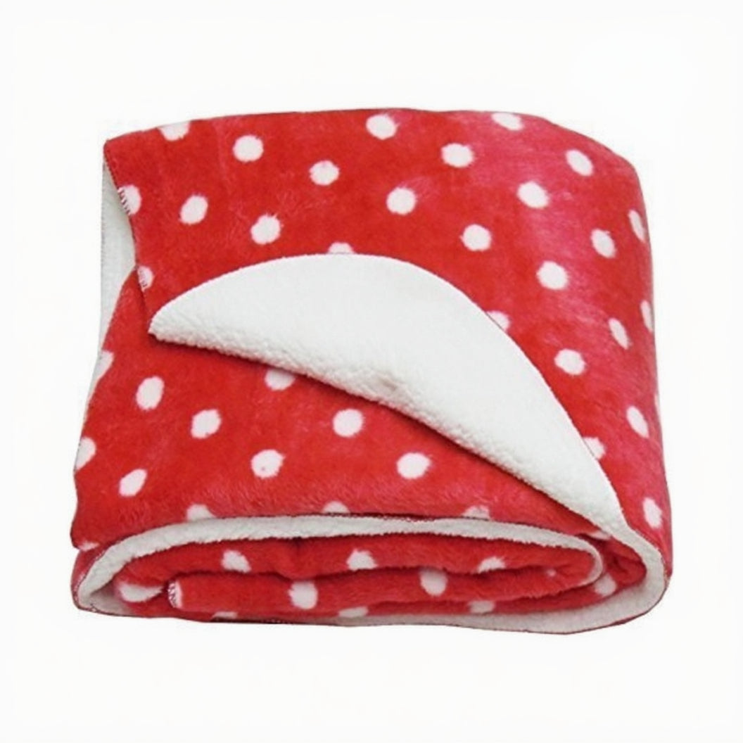 BRANDONN Newborn Ultrasoft Double Layered Polka Printed Wrapper Cum Baby Blanket for Babies