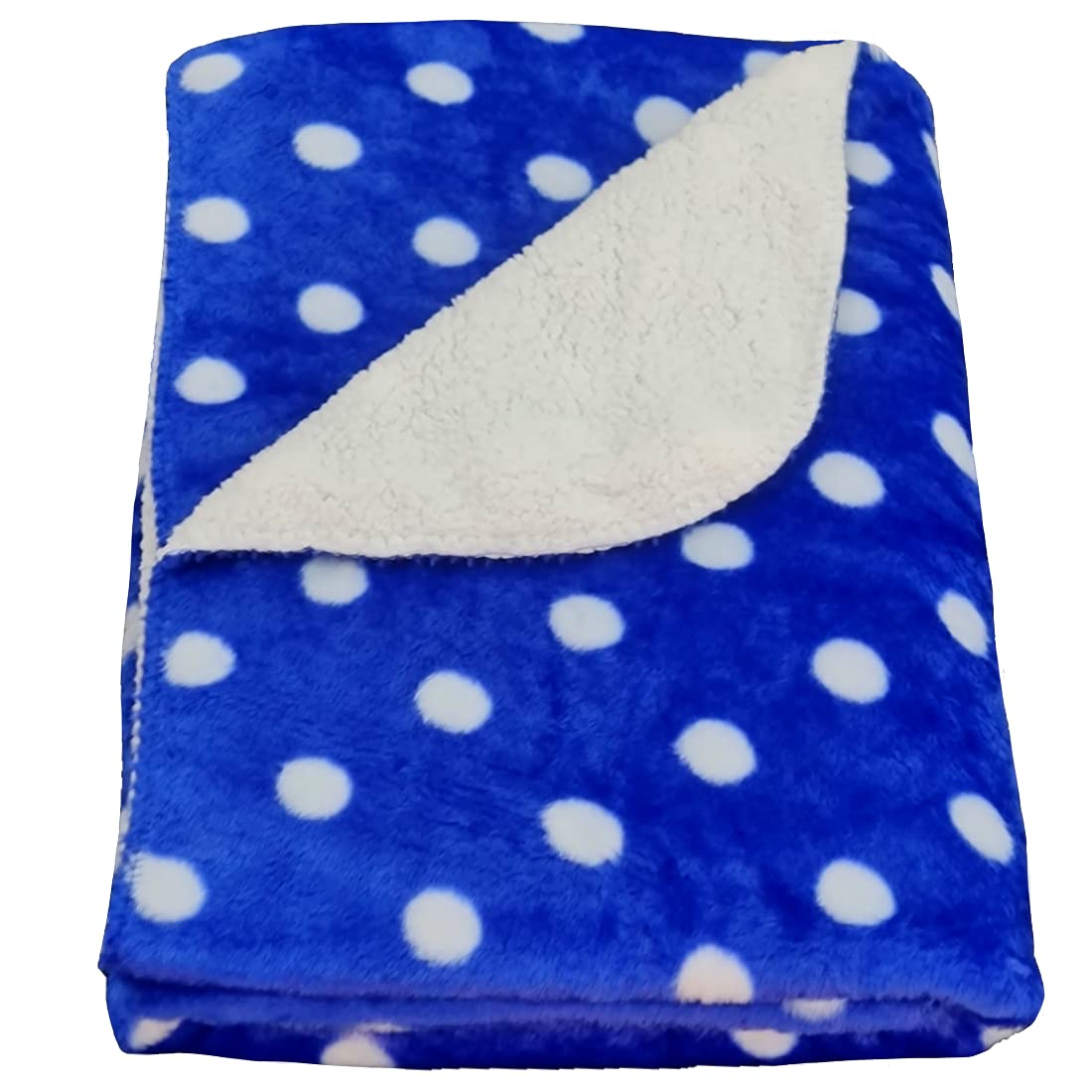 BRANDONN Newborn Ultrasoft Double Layered Polka Printed Wrapper Cum Baby Blanket for Babies