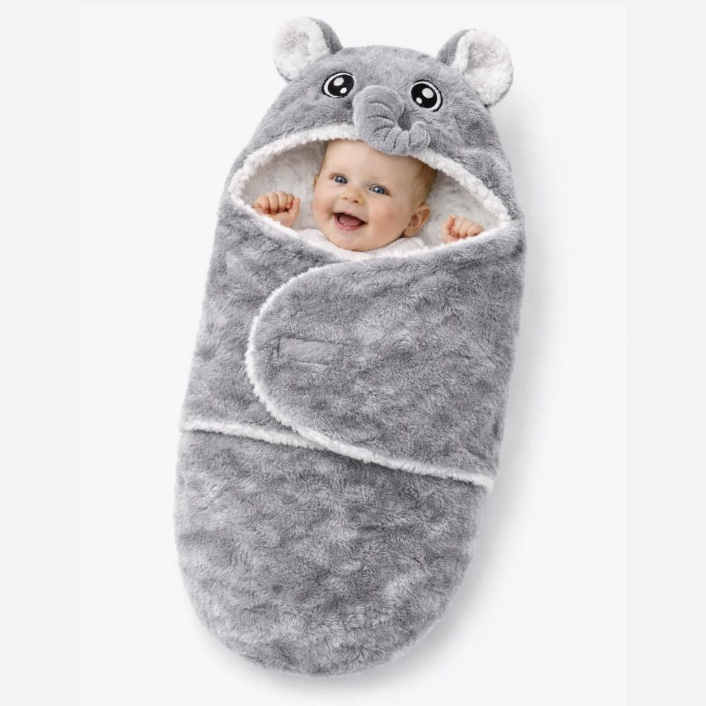 BRANDONN Baby Hooded Blanket & Bath Towel Set – Bear Design (0–9 Months)