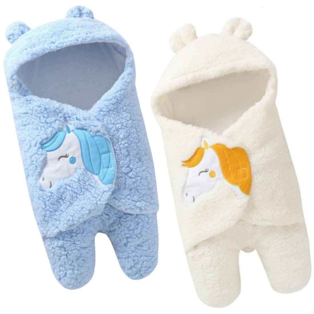 First Kick Baby Blanket Newborn Gift Pack of Swaddle Wrapper, 0-9 Months, Length 68 cm x Width 68 cm