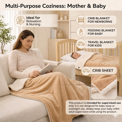 BRANDONN Baby Blanket Gift Pack | Soft Crib Swaddle Wrapper | 0–5 Years | Pack of 1