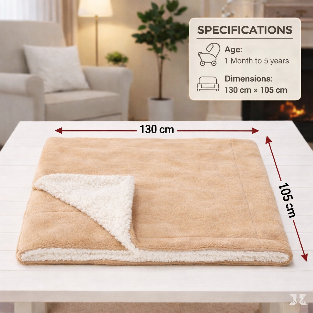 BRANDONN Newborn Baby Blanket Gift Pack – Fluffy Crib Swaddle Wrapper, 1 Pc (1 Month–5 Years)
