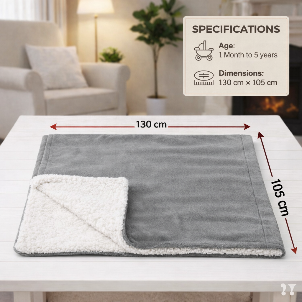BRANDONN Newborn Baby Blanket Gift Pack – Fluffy Crib Swaddle Wrapper, 1 Pc (1 Month–5 Years)