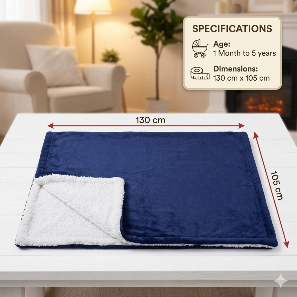 BRANDONN Newborn Baby Blanket Gift Pack – Fluffy Crib Swaddle Wrapper, 1 Pc (1 Month–5 Years)