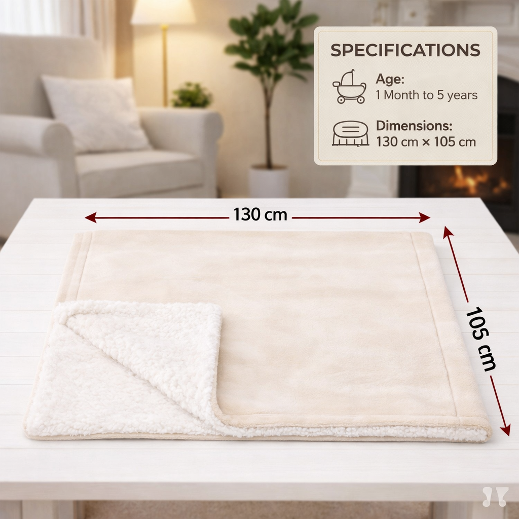BRANDONN Newborn Baby Blanket Gift Pack – Fluffy Crib Swaddle Wrapper, 1 Pc (1 Month–5 Years)
