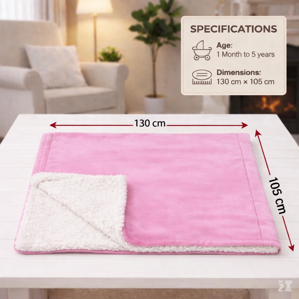 BRANDONN Newborn Baby Blanket Gift Pack – Fluffy Crib Swaddle Wrapper, 1 Pc (1 Month–5 Years)