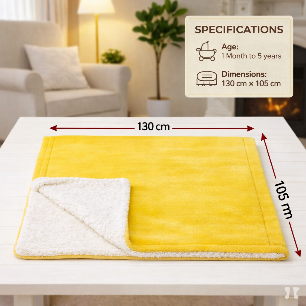 BRANDONN Newborn Baby Blanket Gift Pack – Fluffy Crib Swaddle Wrapper, 1 Pc (1 Month–5 Years)