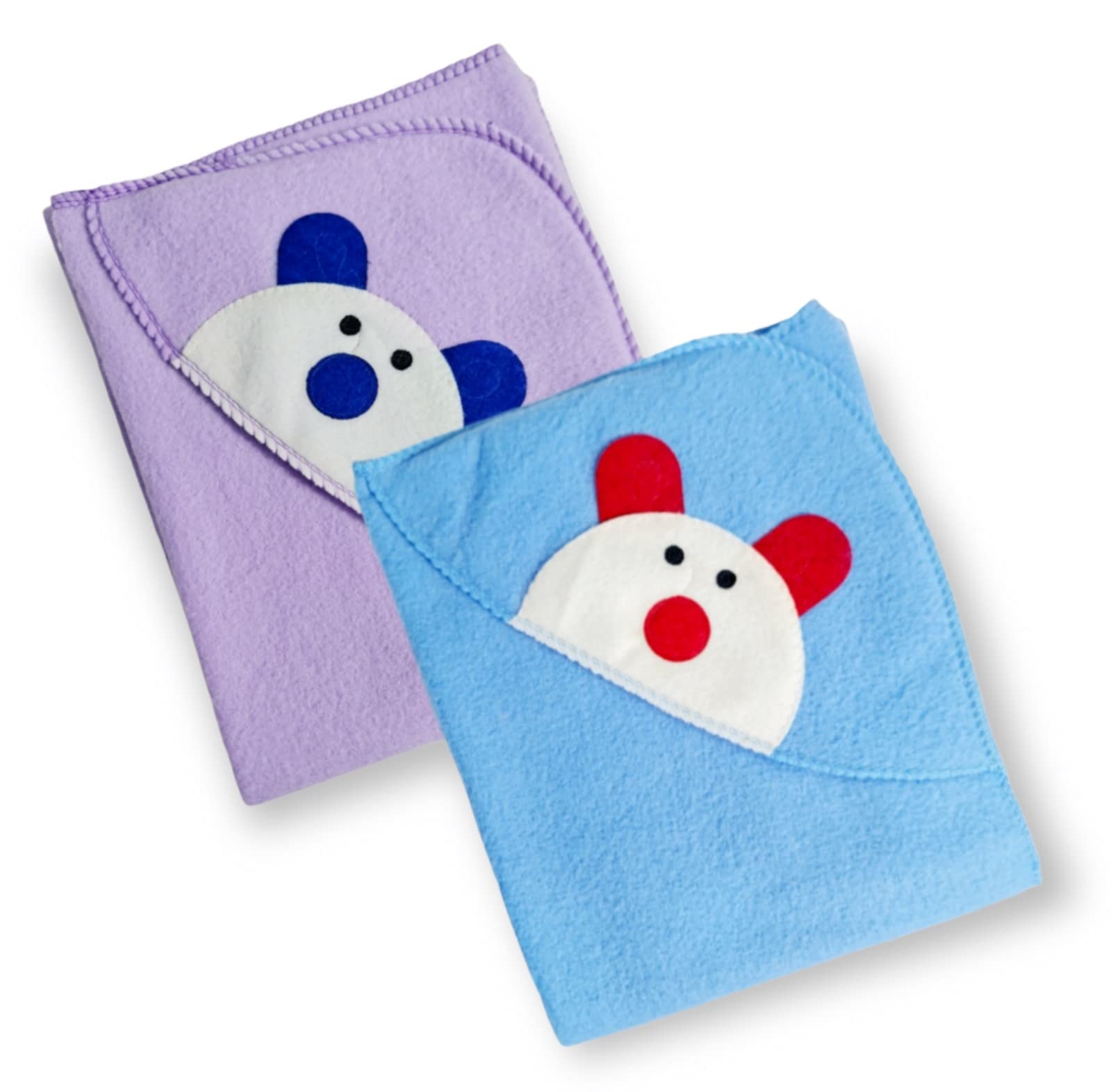 First Kick Baby Blankets Newborn Combo Pack of Rainbow A/C Blanket for Baby Wrapper for Baby Boys and Baby Girls, Pack of 2 Blue Orange