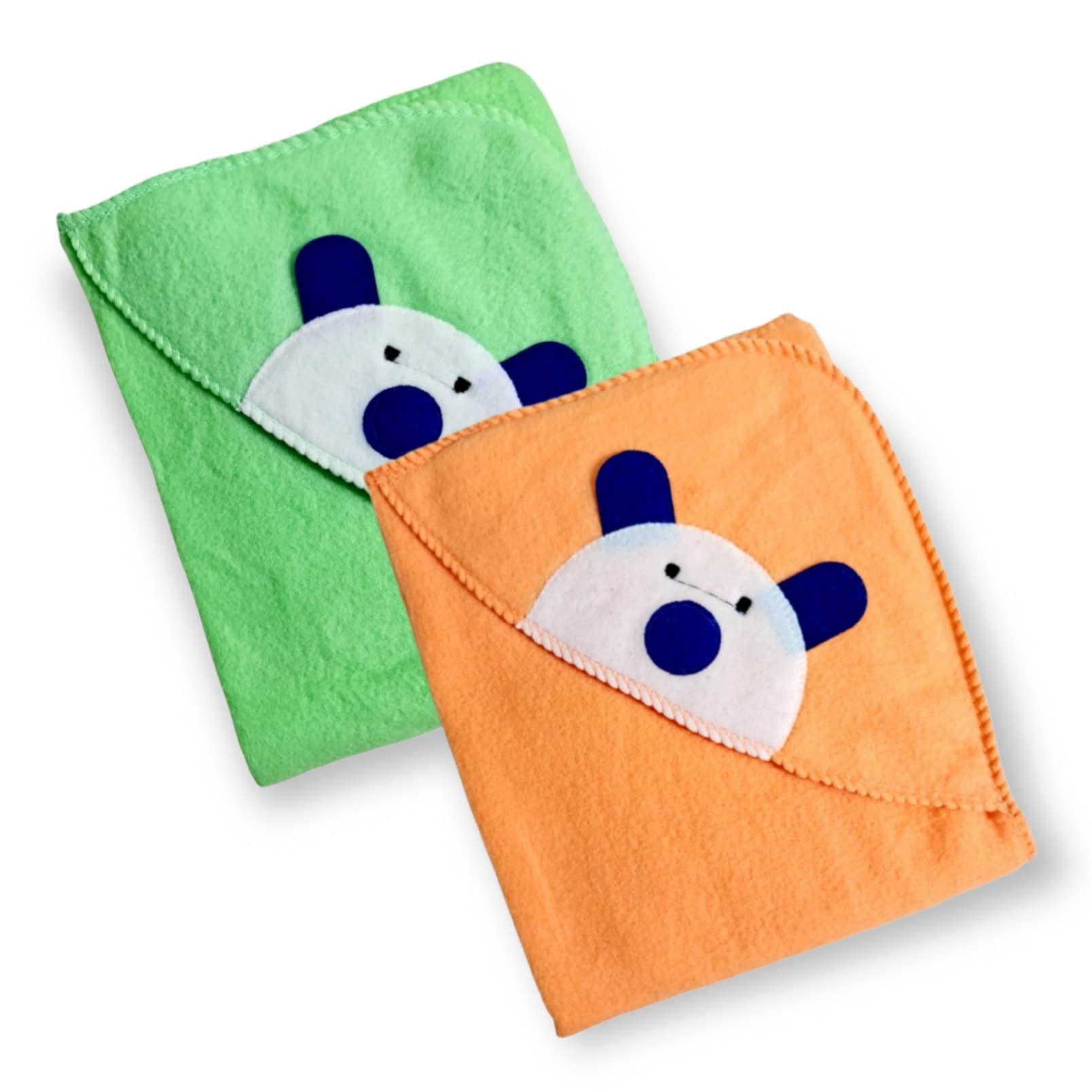First Kick Baby Blankets Newborn Combo Pack of Rainbow A/C Blanket for Baby Wrapper for Baby Boys and Baby Girls, Pack of 2 Blue Orange