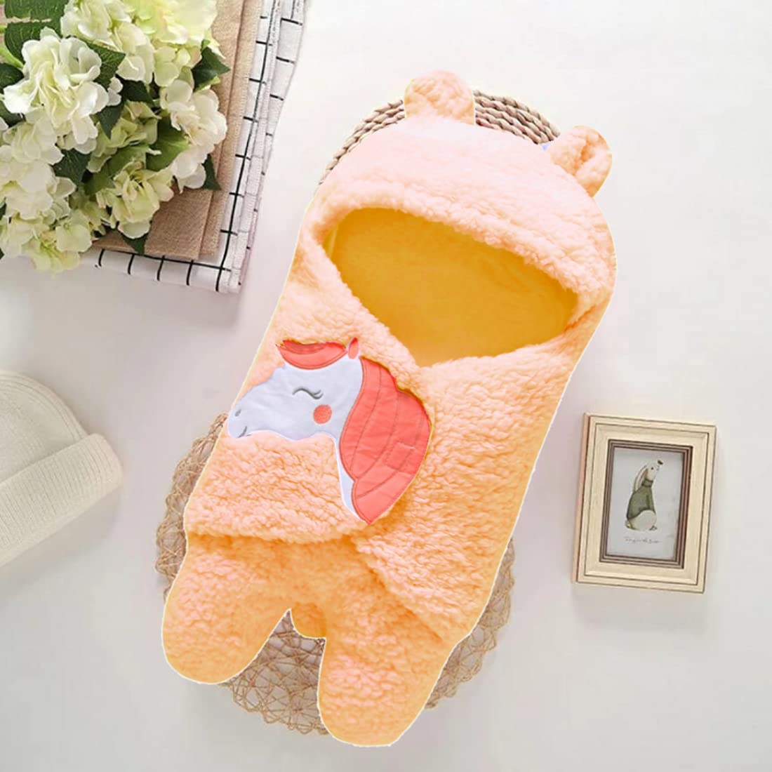First Kick Baby Blanket Newborn Gift Pack of Swaddle Wrapper, 0-9 Months, Length 68 cm x Width 68 cm