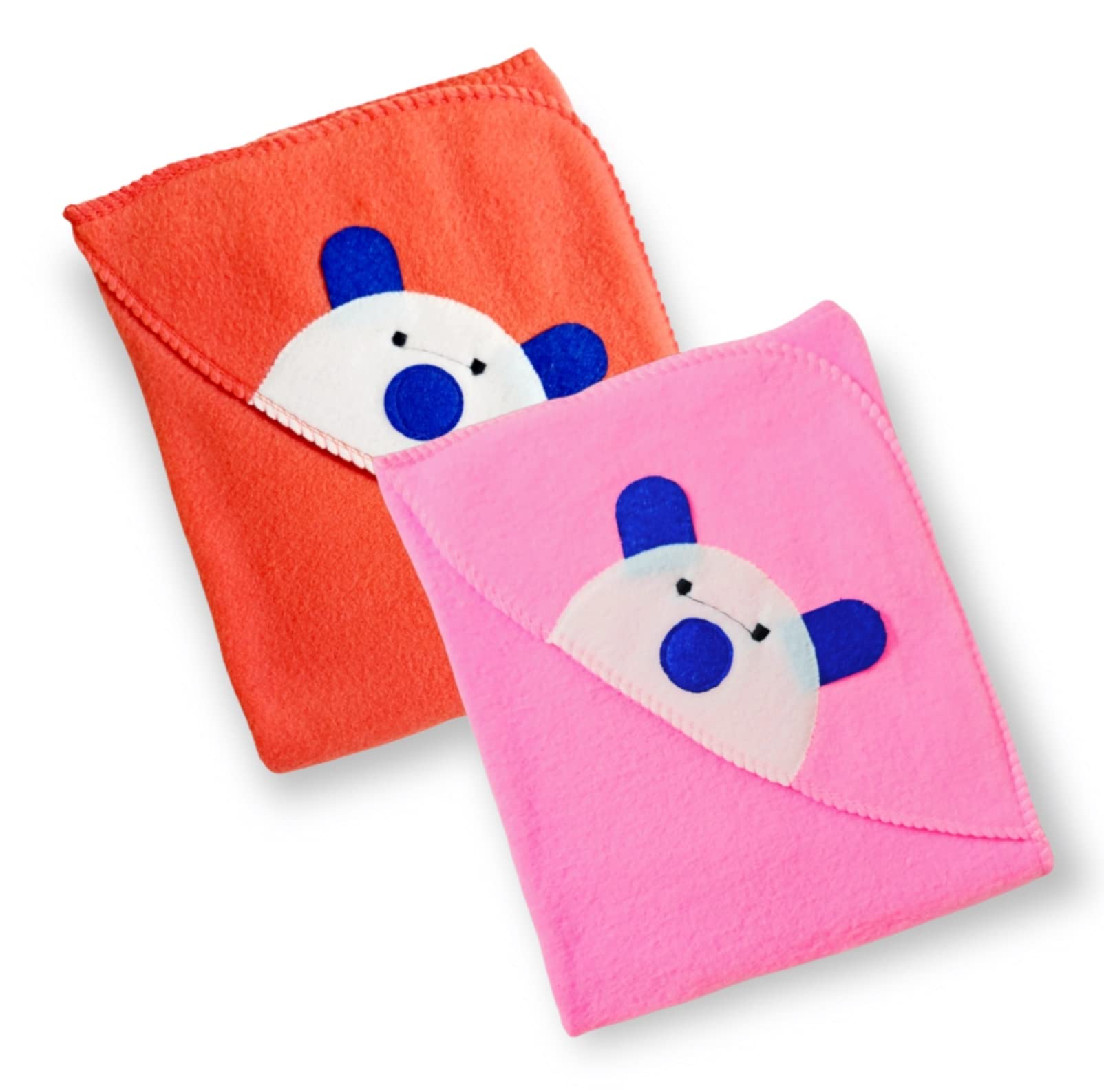 First Kick Baby Blankets Newborn Combo Pack of Rainbow A/C Blanket for Baby Wrapper for Baby Boys and Baby Girls, Pack of 2 Blue Orange