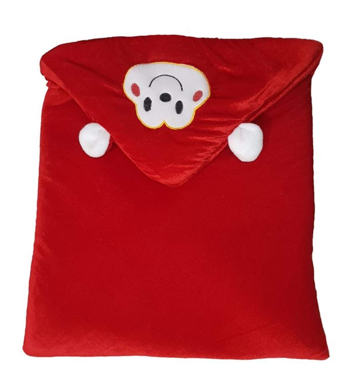 First Kick Baby Blankets New Born Combo Pack of Super Soft Baby Wrapper Durable Fleece Polyester Sleeping Bag Cum Baby Blanket for Baby Boys Girls (66cm x 66cm, 0-6 Months), Pack of 2 Beige, Wine