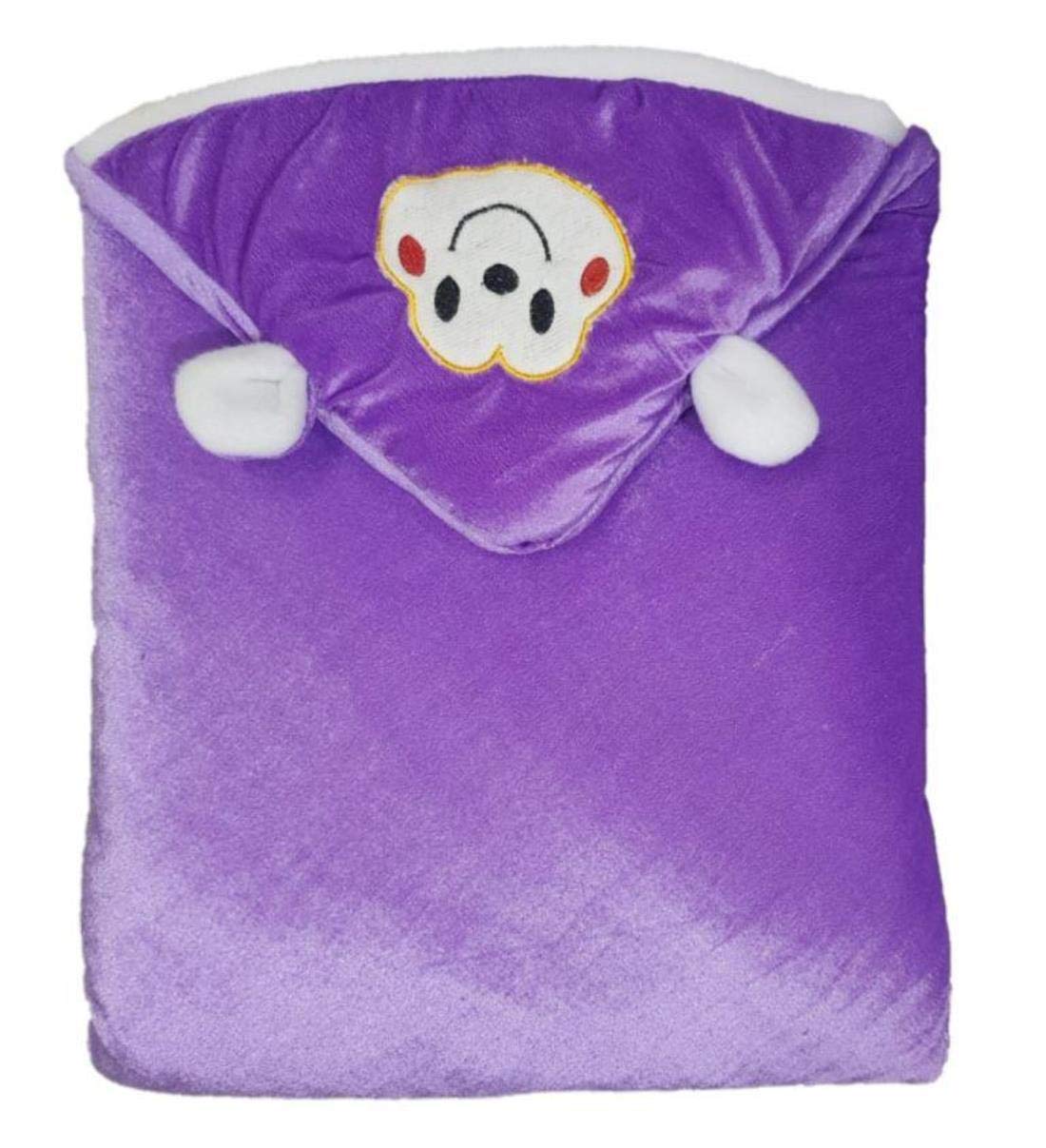 First Kick Baby Blankets New Born Combo Pack of Super Soft Baby Wrapper Durable Fleece Polyester Sleeping Bag Cum Baby Blanket for Baby Boys Girls (66cm x 66cm, 0-6 Months), Pack of 2 Beige, Wine
