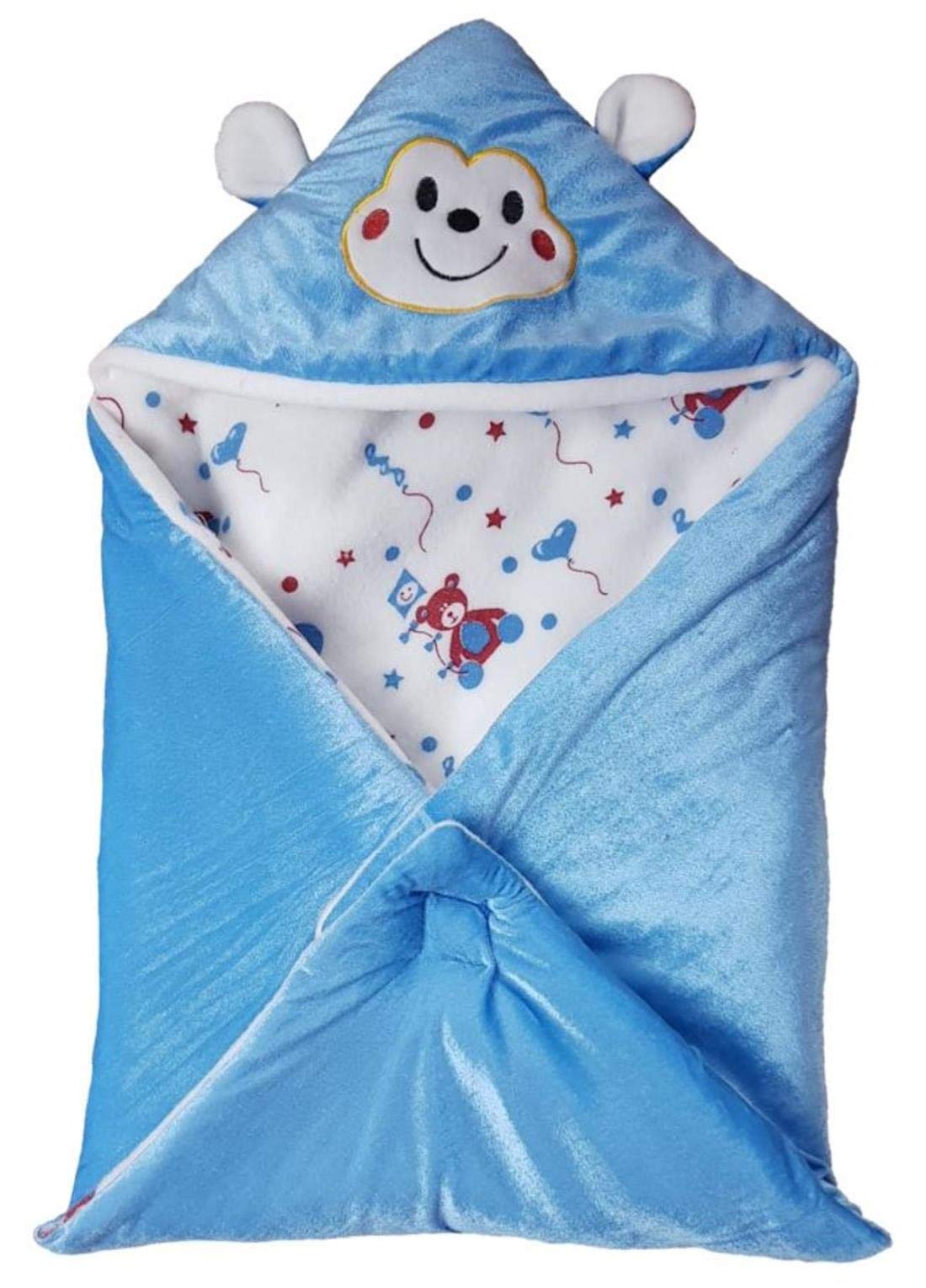 First Kick Baby Blankets New Born Combo Pack of Super Soft Baby Wrapper Durable Fleece Polyester Sleeping Bag Cum Baby Blanket for Baby Boys Girls (66cm x 66cm, 0-6 Months), Pack of 2 Beige, Wine