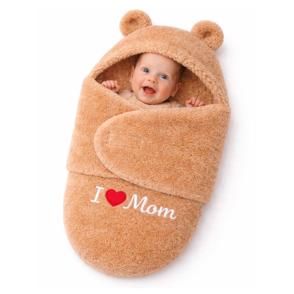 BRANDONN Hooded Baby Blanket & Bath Towel for Newborn (0–9 Months)