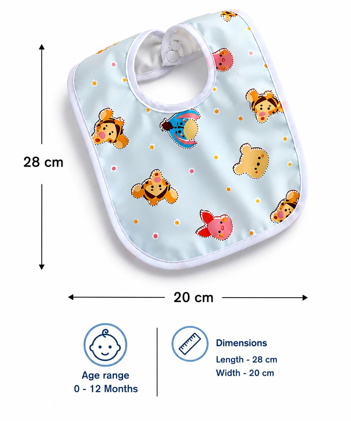 BRANDONN Newborn Multicolor Waterproof Cotton Bibs-(Fast Dry Bibs)