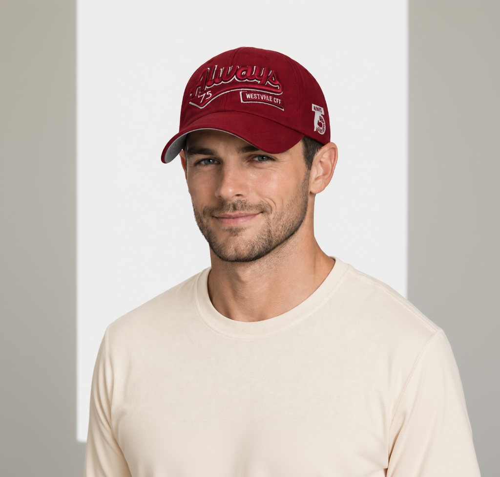 BRANDONN Unisex Casual Cotton Sports Cap with Breathable Design & Sun Protection
