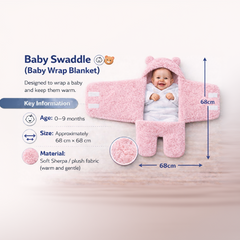 BRANDONN Newborn Hooded Swaddle Blanket Gift Set (Pack of 2), Love Embroidered, 0–9 Months**