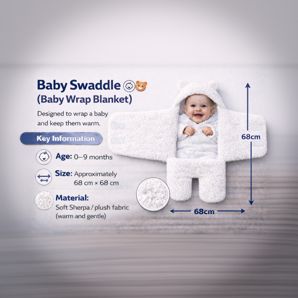 BRANDONN Newborn Hooded Swaddle Blanket Gift Set (Pack of 2), Love Embroidered, 0–9 Months**