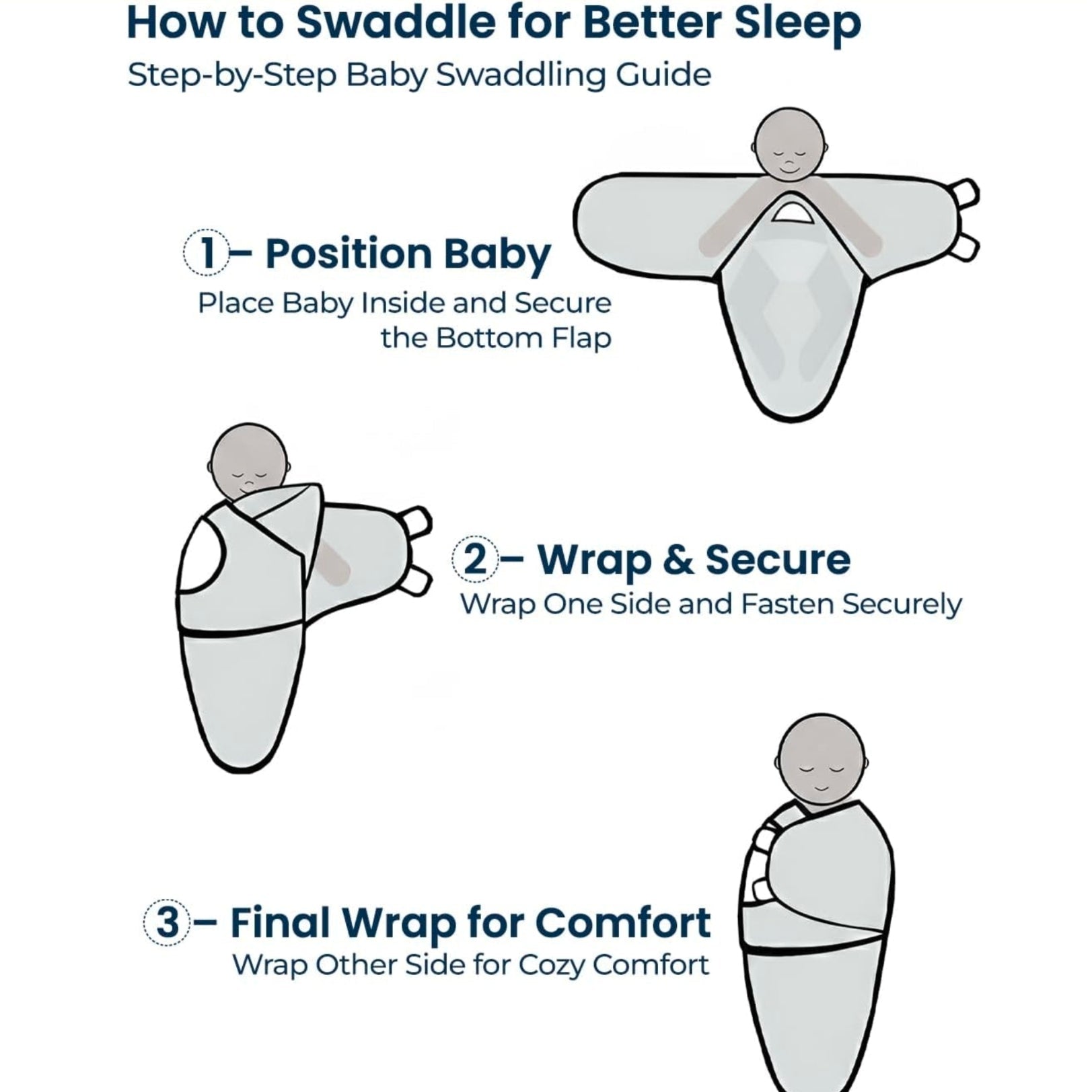 BRANDONN Baby Swaddle Wrap & Cotton Blanket Set for Newborns (0–6 Months), Adjustable, Soft 100% Cotton, Pack of 2, Multi-Color