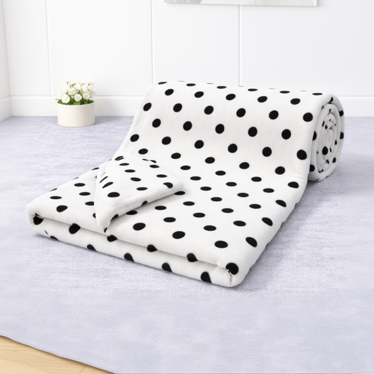 BRANDONN Newborn Baby Swaddle Blanket Gift Pack – Polka Print, Pack of 3 & Pack of 2 (0–12 Months)