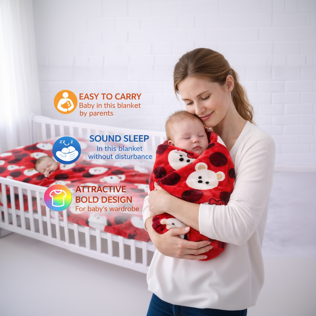 BRANDONN Newborn Baby Swaddle Blanket Gift Pack – Pack of 3 & Pack of 2 (0–12 Months)
