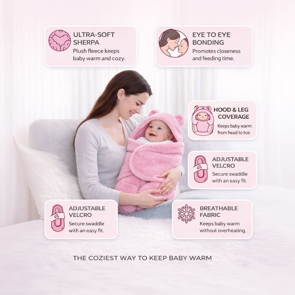 BRANDONN Newborn Baby Blanket & Swaddle Gift Set (Pack of 2, 0–12 Months)