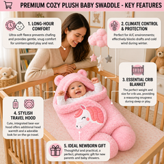 BRANDONN Newborn Baby Blanket & Swaddle Gift Set (Pack of 2, 0–12 Months)