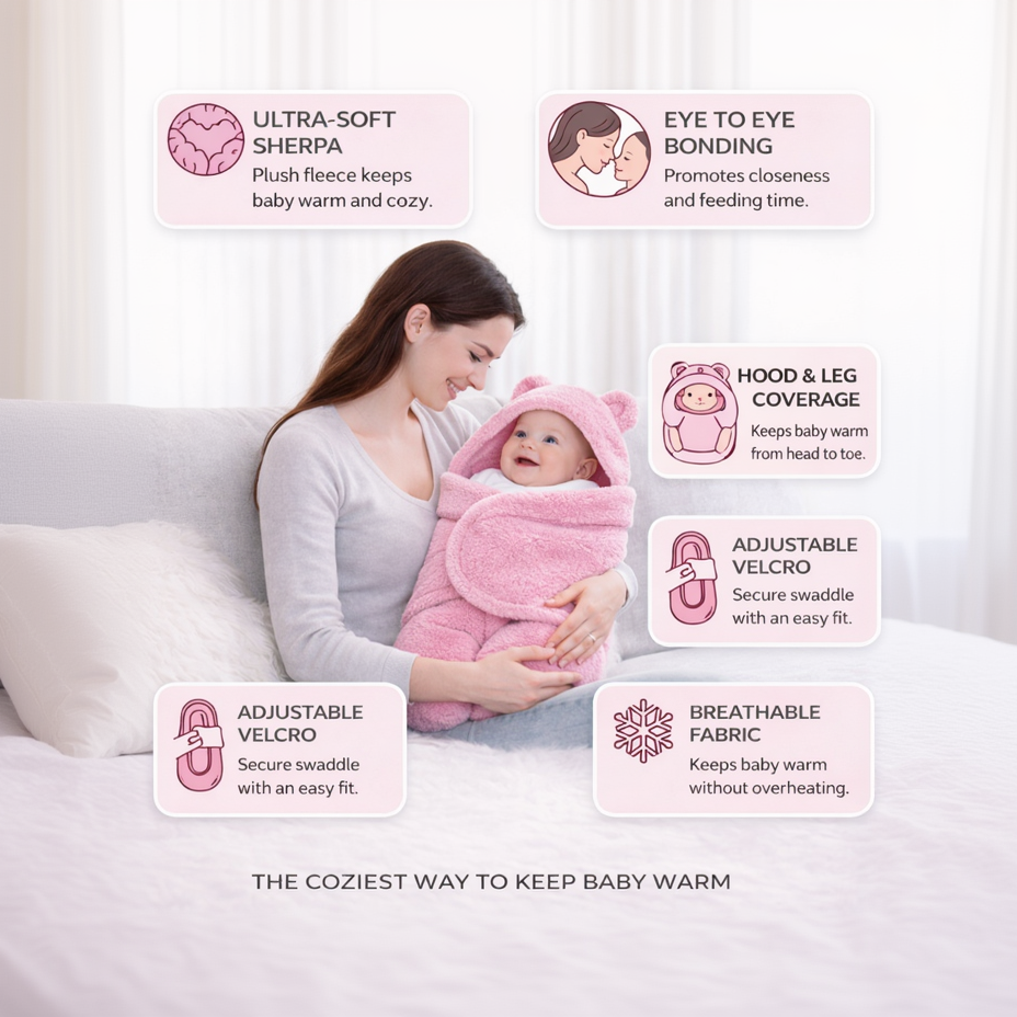 BRANDONN Newborn Baby Blanket & Swaddle Gift Set (Pack of 2, 0–12 Months)
