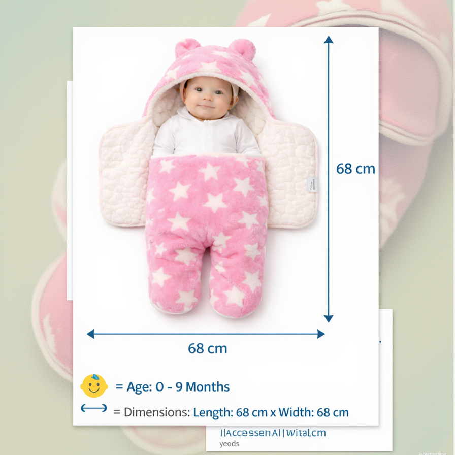 BRANDONN Newborn Baby Blanket & Swaddle Gift Set (Pack of 2, 0–12 Months)