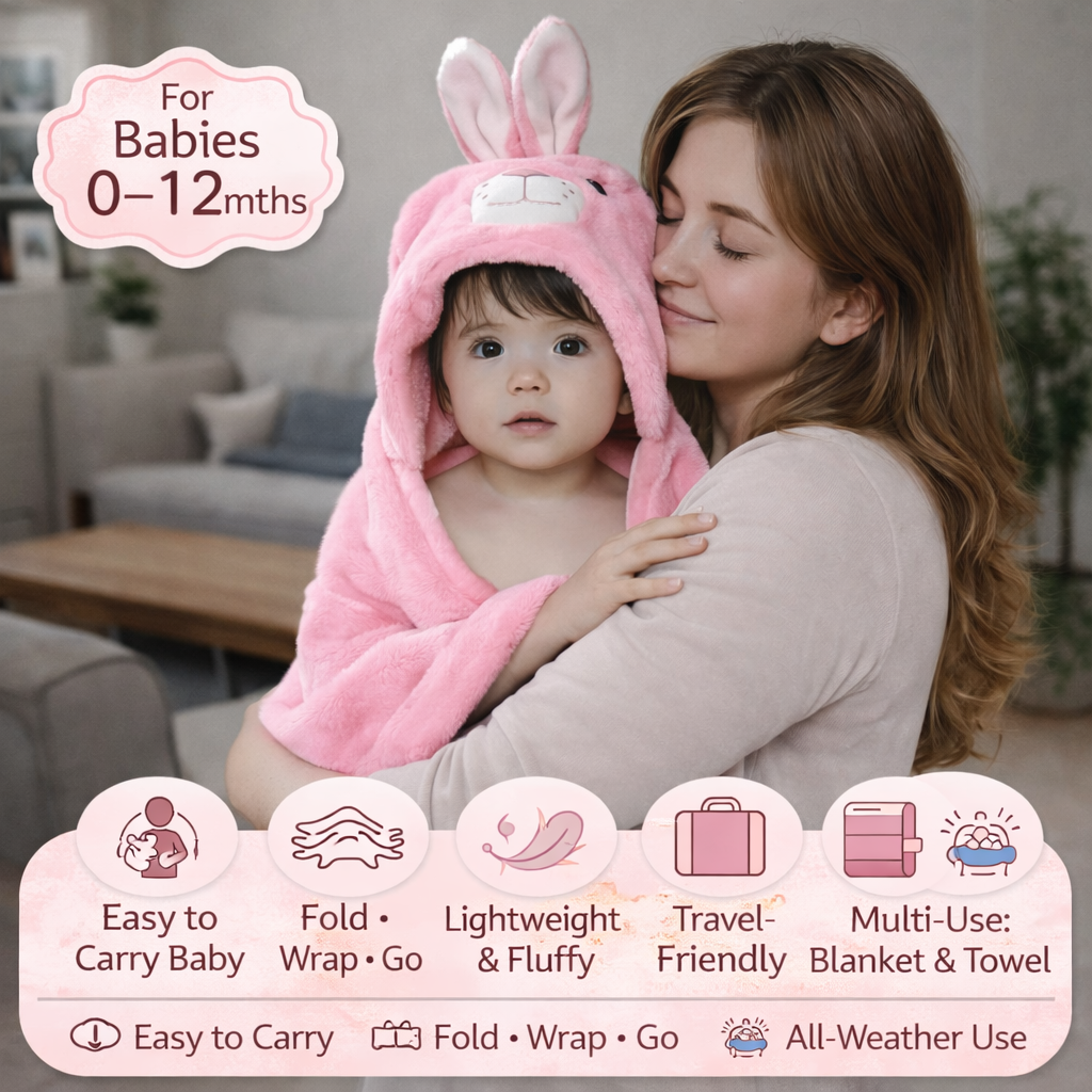 BRANDONN Newborn Baby Blanket & Swaddle Gift Set (Pack of 2, 0–12 Months)