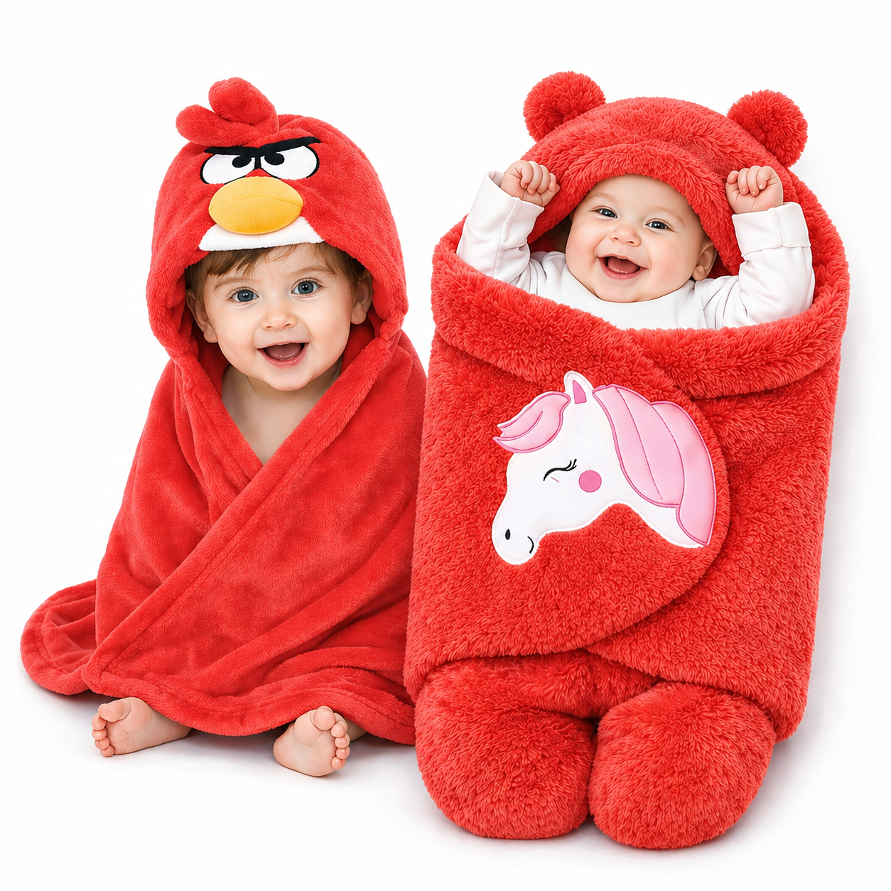 BRANDONN Newborn Baby Blanket & Swaddle Gift Set (Pack of 2, 0–12 Months)