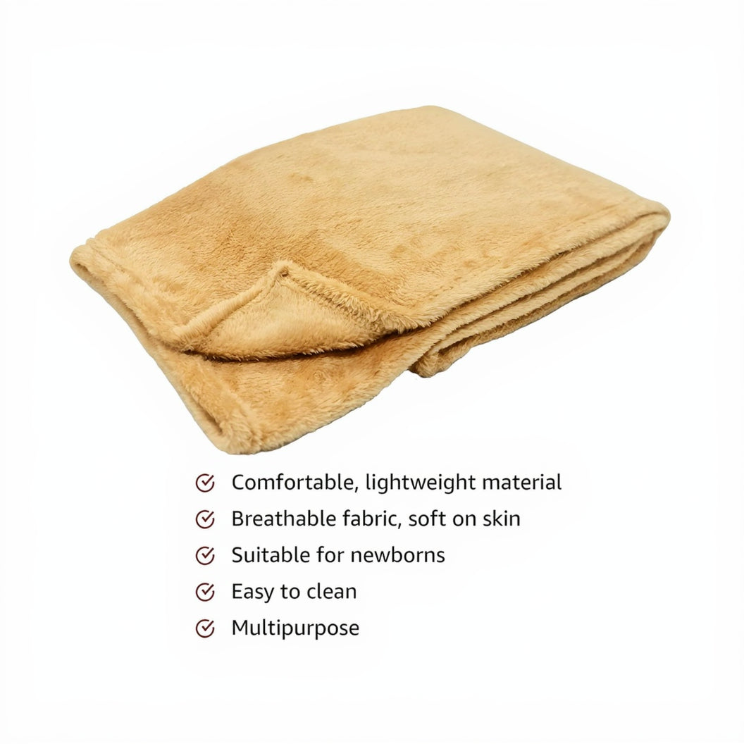 BRANDONN Baby Blankets New Born Pack of Crib Wrapping Sheet Pack of 1