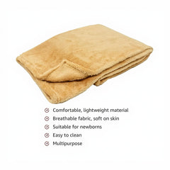 BRANDONN Baby Blankets New Born Pack of Crib Wrapping Sheet Pack of 1