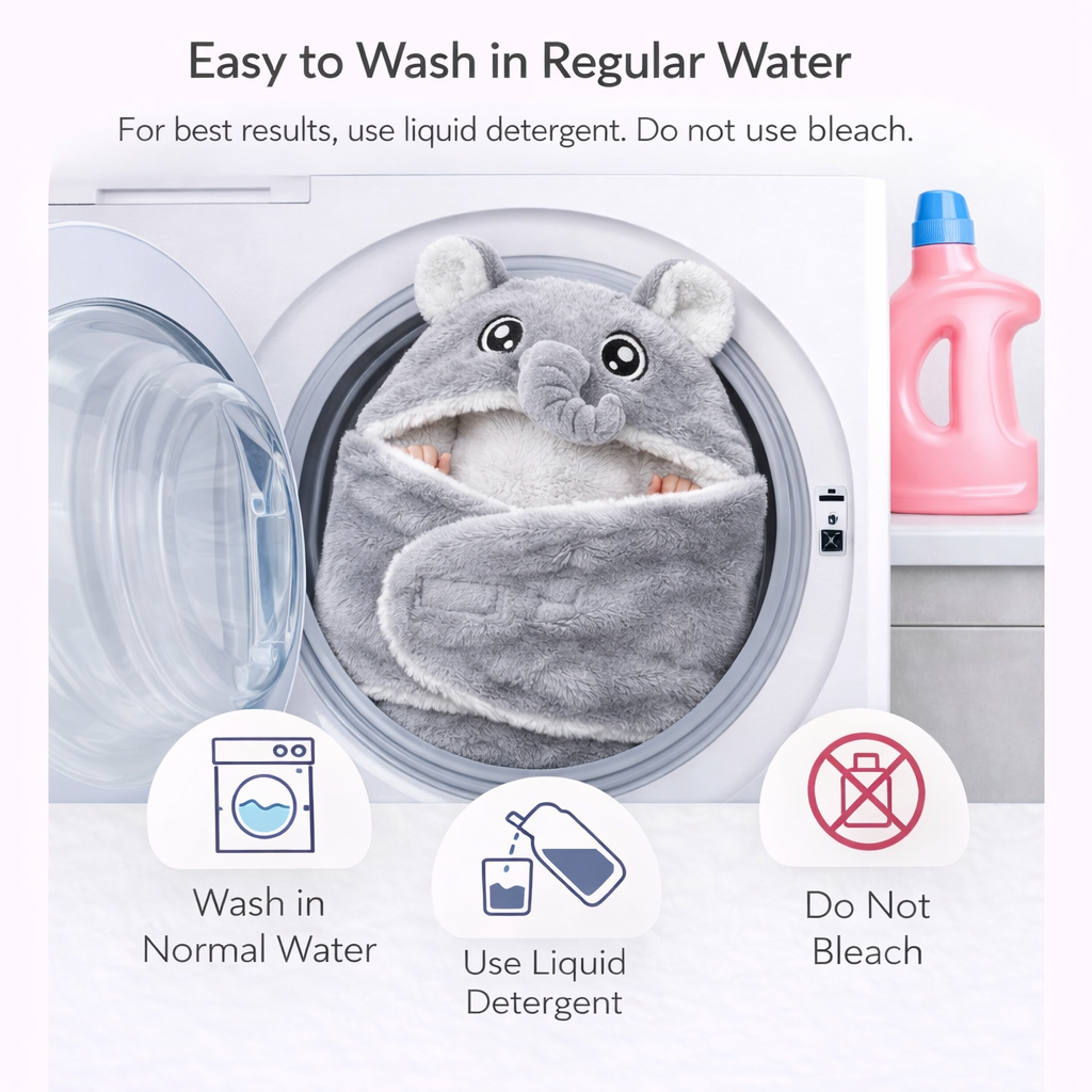 BRANDONN Baby Hooded Blanket & Bath Towel Set – Bear Design (0–9 Months)