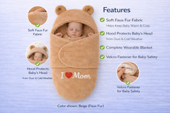 BRANDONN Hooded Baby Blanket & Bath Towel for Newborn (0–9 Months)