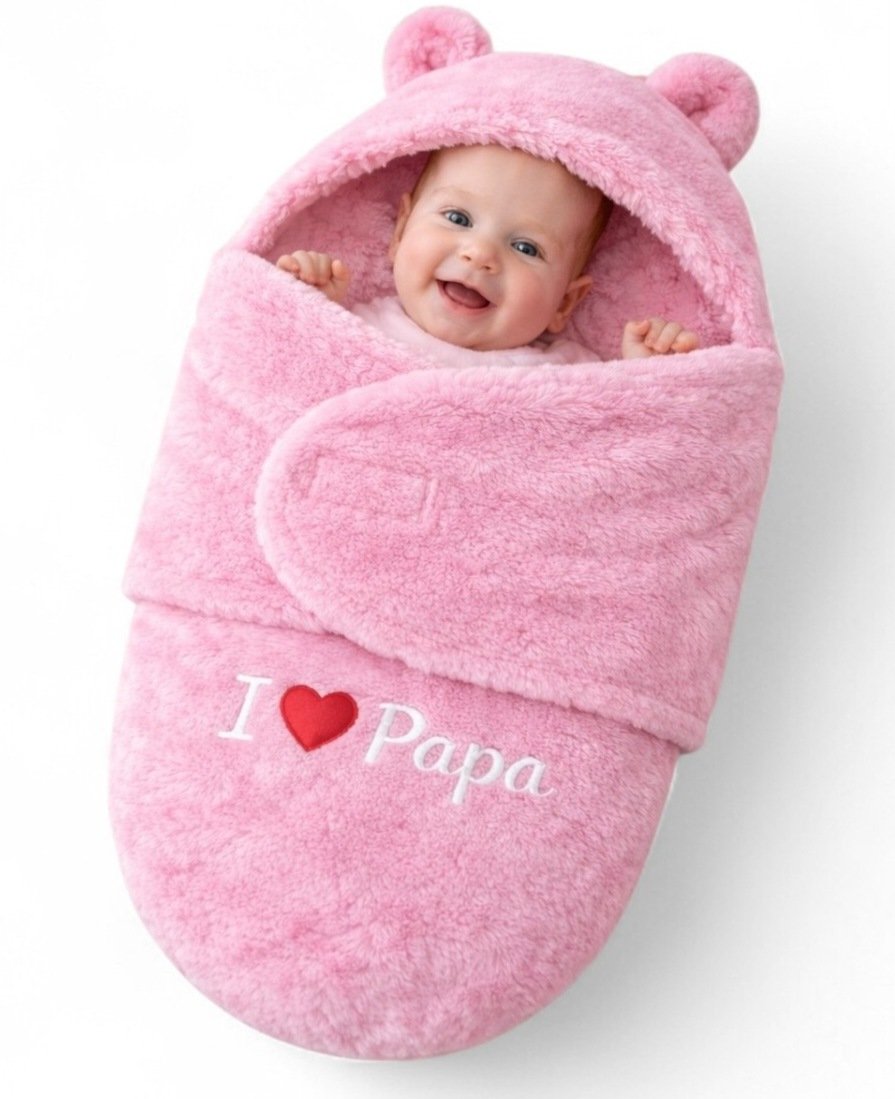 BRANDONN Hooded Baby Blanket & Bath Towel for Newborn (0–9 Months)
